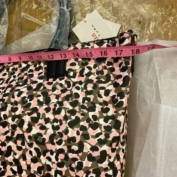 Trina Turk Women's Tote Leopard Adjustable Strap New with tags 13” H x 18” L - Picture 7 of 14